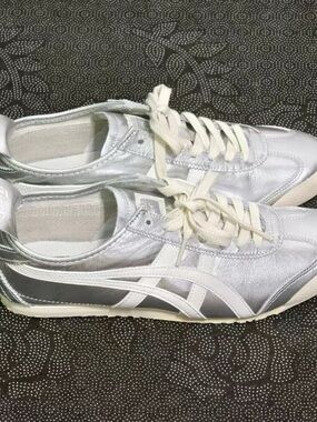 Onitsuka Tiger by Asics Silver and White Women’s Sneakers